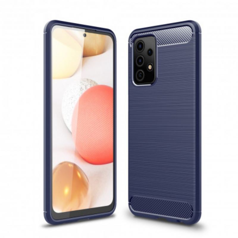 Capa De Celular Para Samsung Galaxy A52 4G / A52 5G / A52s 5G Fibra De Carbono Escovada