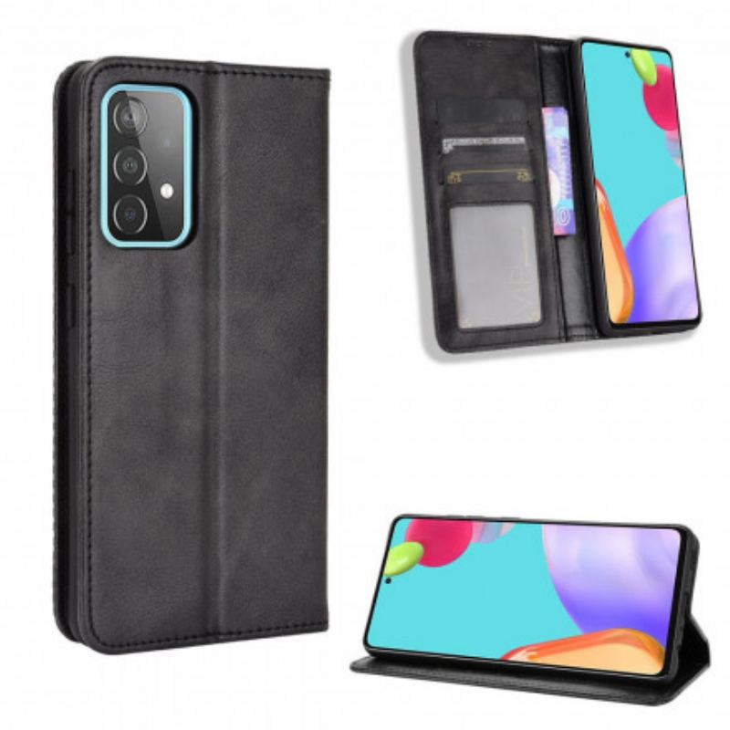 Capa De Celular Para Samsung Galaxy A52 4G / A52 5G / A52s 5G Flip Efeito Couro Vintage Estilizado