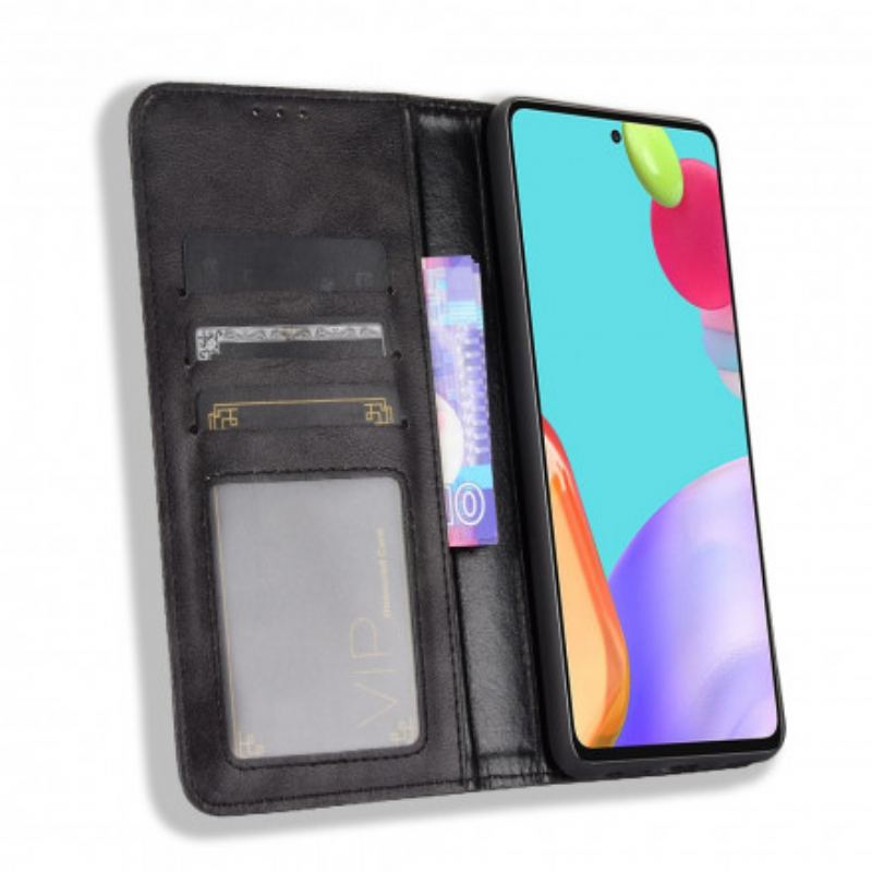 Capa De Celular Para Samsung Galaxy A52 4G / A52 5G / A52s 5G Flip Efeito Couro Vintage Estilizado