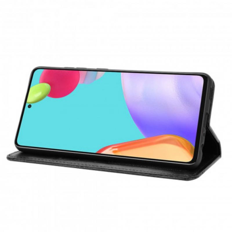 Capa De Celular Para Samsung Galaxy A52 4G / A52 5G / A52s 5G Flip Efeito Couro Vintage Estilizado