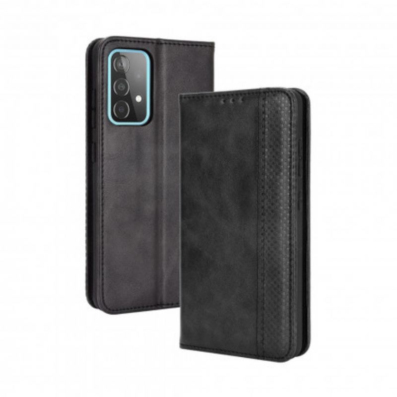 Capa De Celular Para Samsung Galaxy A52 4G / A52 5G / A52s 5G Flip Efeito Couro Vintage Estilizado
