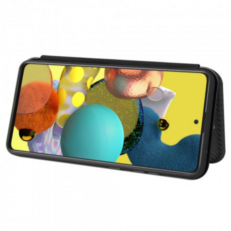 Capa De Celular Para Samsung Galaxy A52 4G / A52 5G / A52s 5G Flip Fibra De Carbono