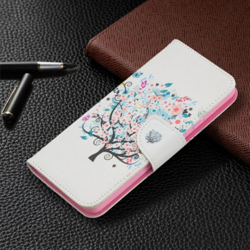 Capa De Couro Para Samsung Galaxy A52 4G / A52 5G / A52s 5G Árvore Florida
