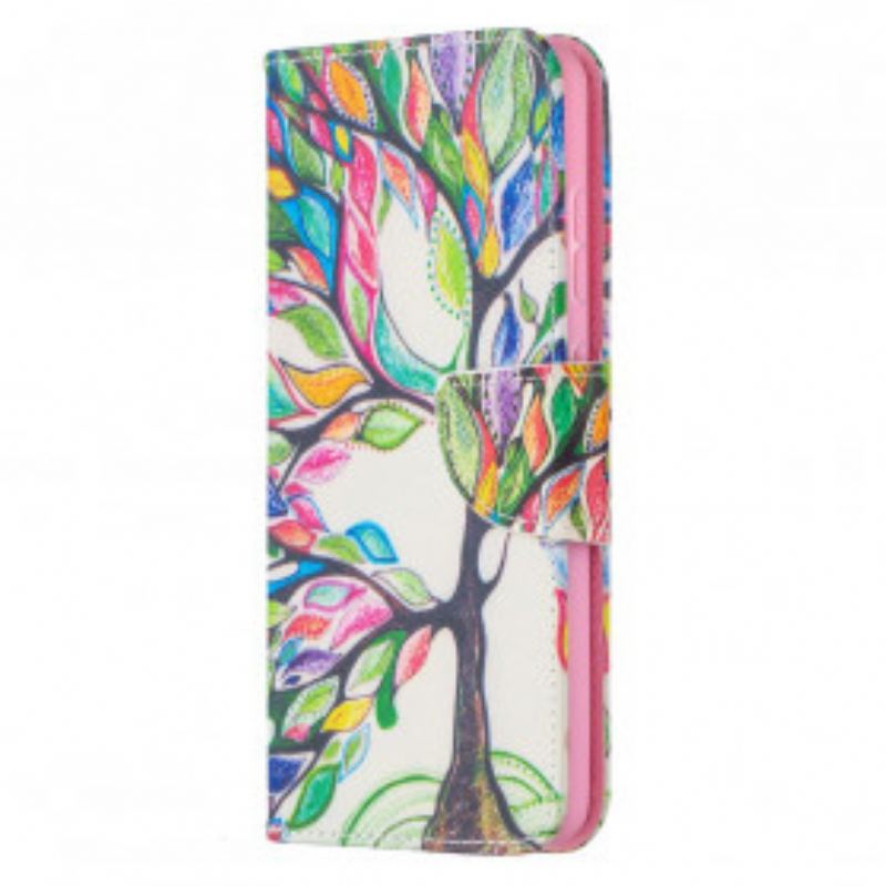 Capa Em Pele Para Samsung Galaxy A52 4G / A52 5G / A52s 5G Árvore Colorida