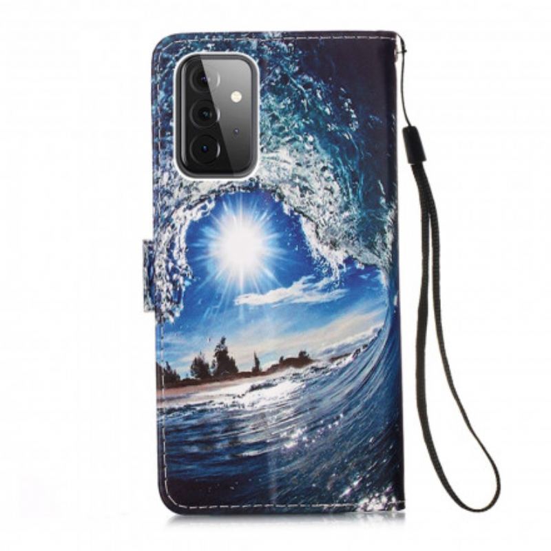 Capa Flip Para Samsung Galaxy A52 4G / A52 5G / A52s 5G Ama A Onda