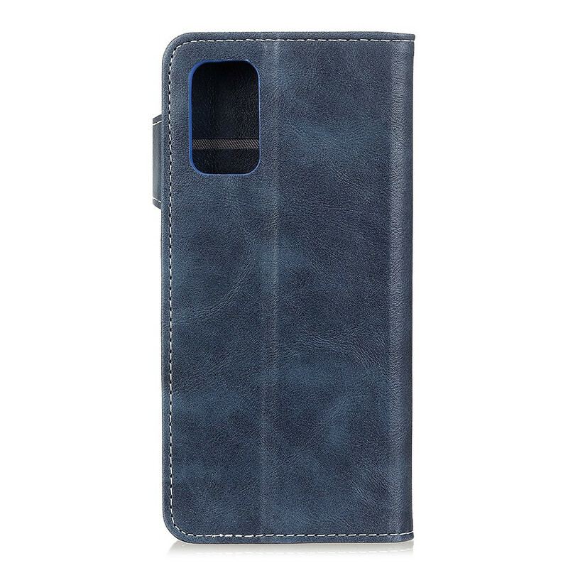 Capa Flip Para Samsung Galaxy A52 4G / A52 5G / A52s 5G Botão Artístico E Costuras