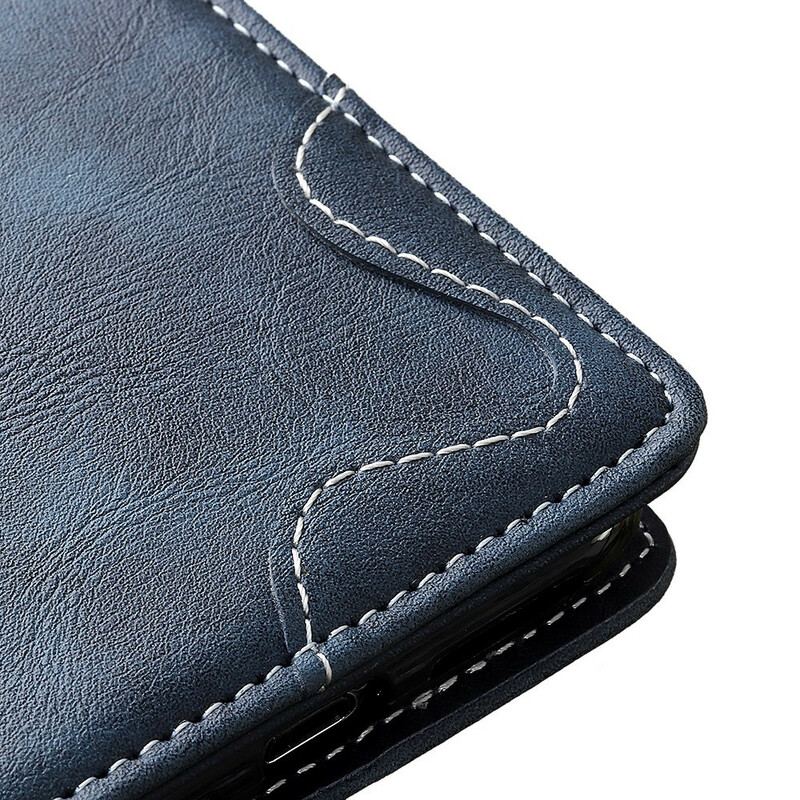 Capa Flip Para Samsung Galaxy A52 4G / A52 5G / A52s 5G Botão Artístico E Costuras