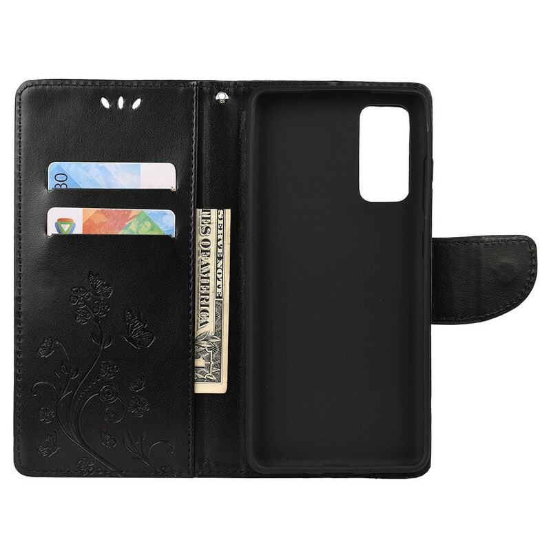 Capa Folio Para Samsung Galaxy A52 4G / A52 5G / A52s 5G Borboletas Encantadas