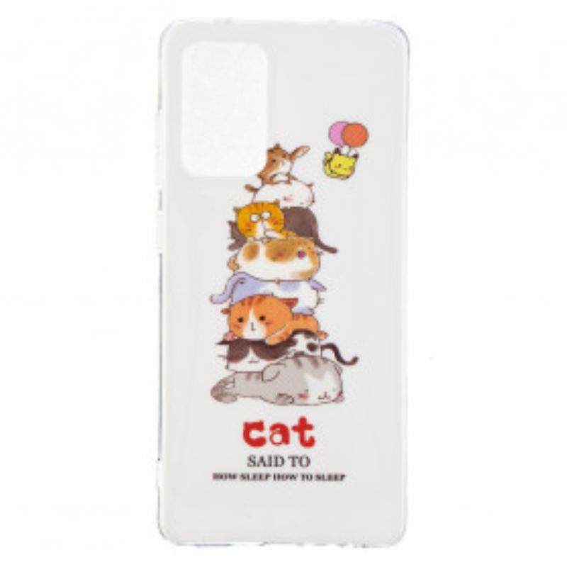 Capa Para Samsung Galaxy A52 4G / A52 5G / A52s 5G Gatos Fluorescentes