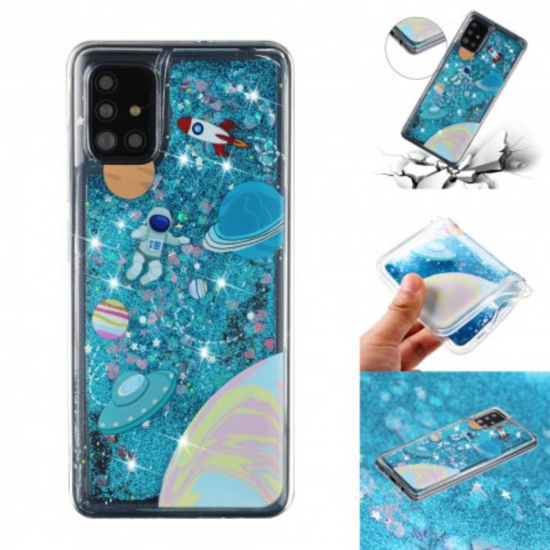 Capa Para Samsung Galaxy A52 4G / A52 5G / A52s 5G Lantejoulas Espaciais