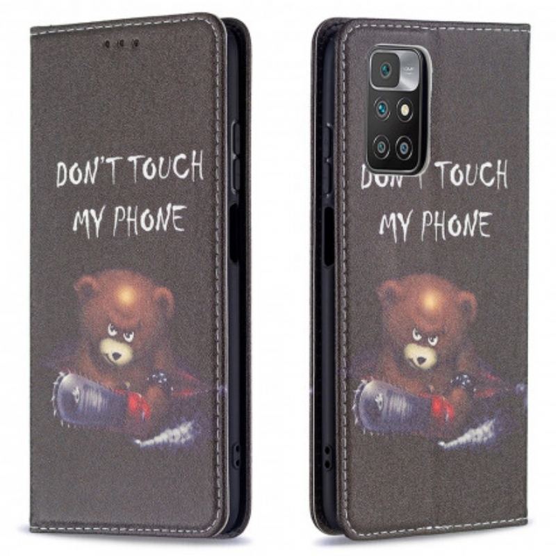 Capa De Celular Para Xiaomi Redmi 10 Flip Urso Perigoso