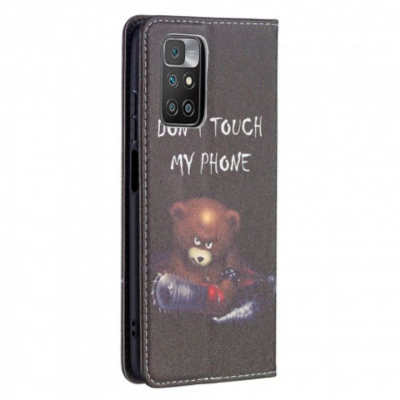 Capa De Celular Para Xiaomi Redmi 10 Flip Urso Perigoso