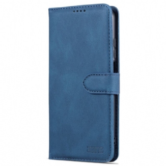 Capa De Couro Para Xiaomi Redmi 10 Efeito Couro Azns