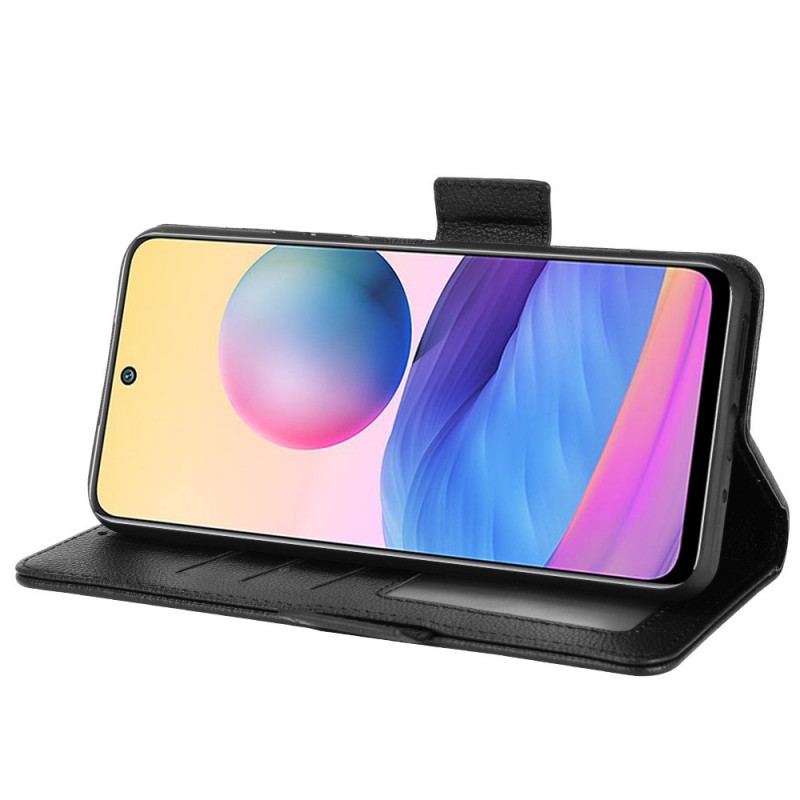 Capa De Couro Para Xiaomi Redmi 10 Efeito De Couro Granulado