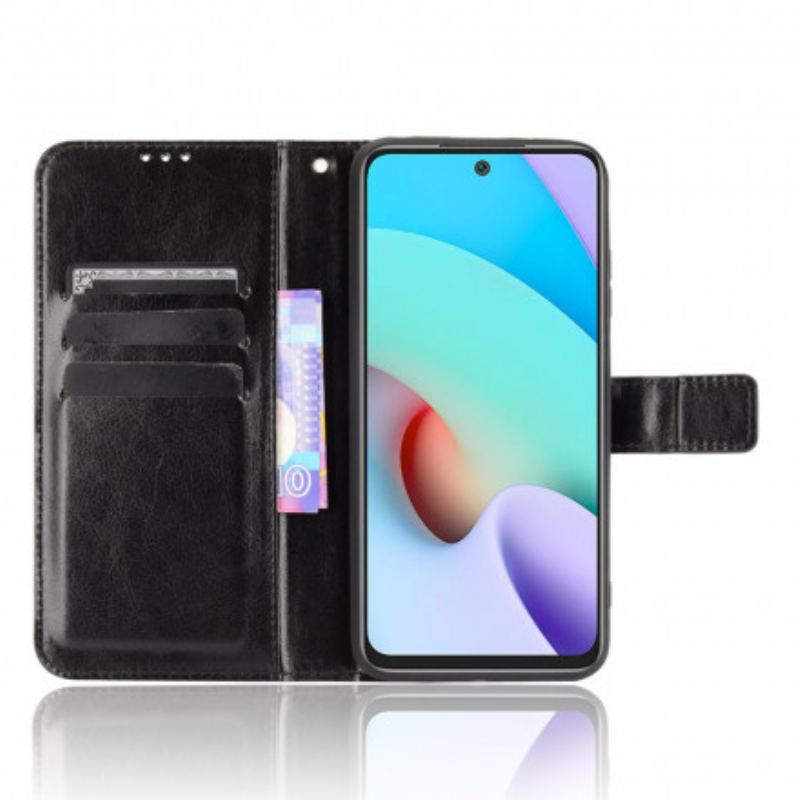 Capa De Couro Para Xiaomi Redmi 10 Couro Falso Chamativo