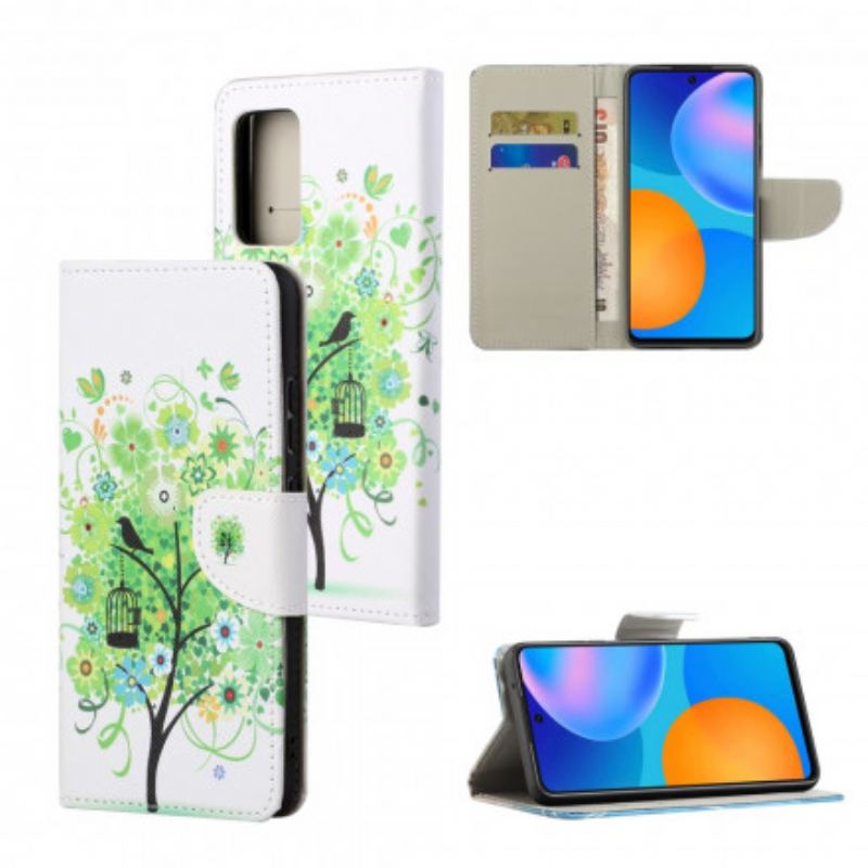 Capa Flip Para Xiaomi Redmi 10 Árvore Verde