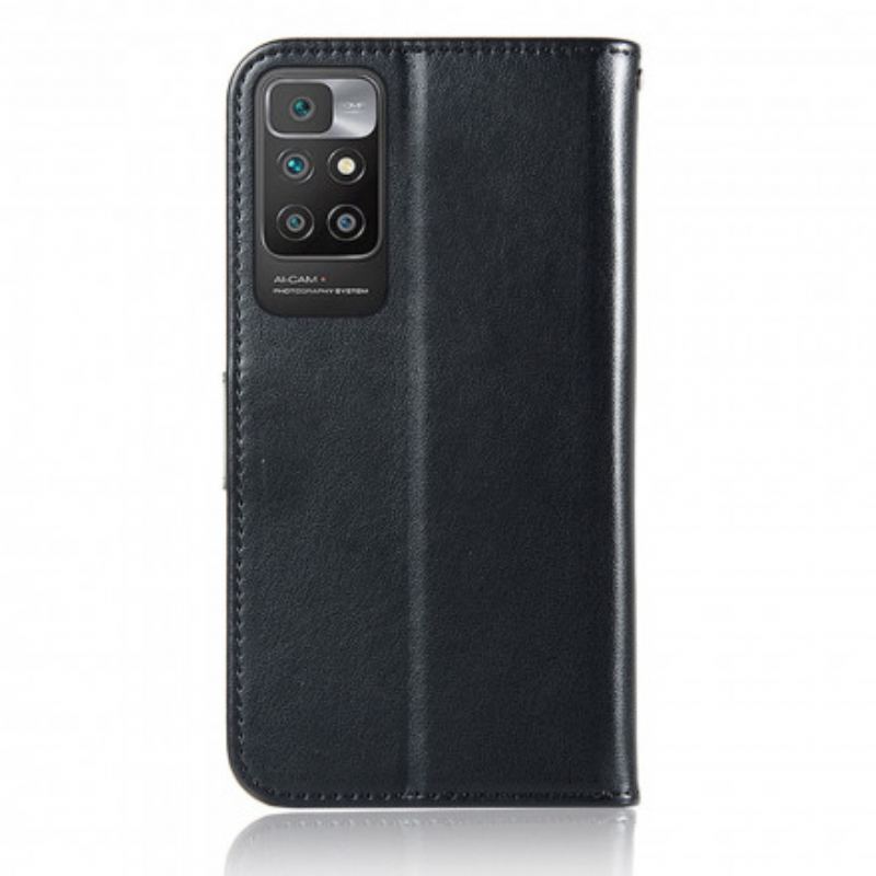 Capa Flip Para Xiaomi Redmi 10 Coruja Apanhador De Sonhos Efeito Couro