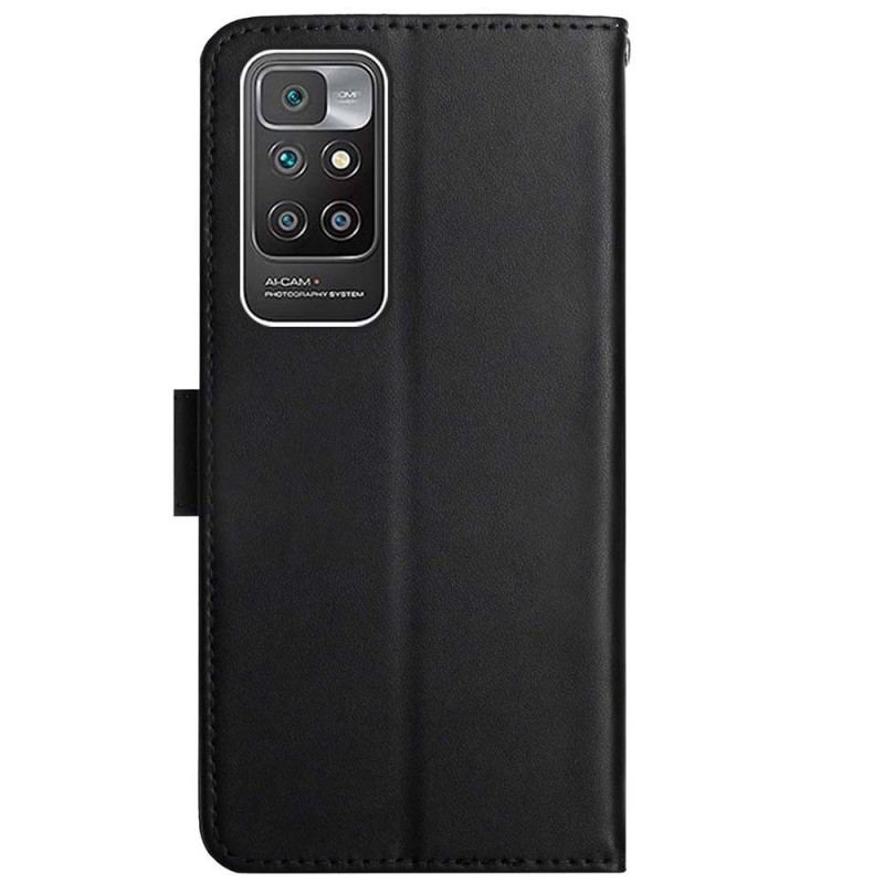 Capa Flip Para Xiaomi Redmi 10 Couro Napa Genuíno