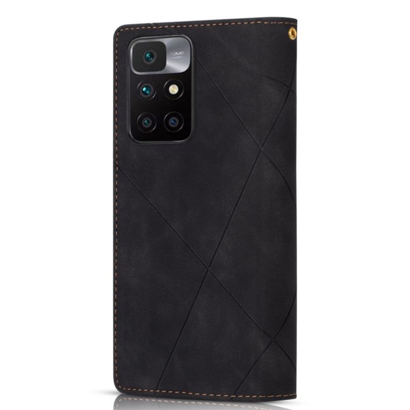 Capa Flip Para Xiaomi Redmi 10 Porta Moedas E Cordão