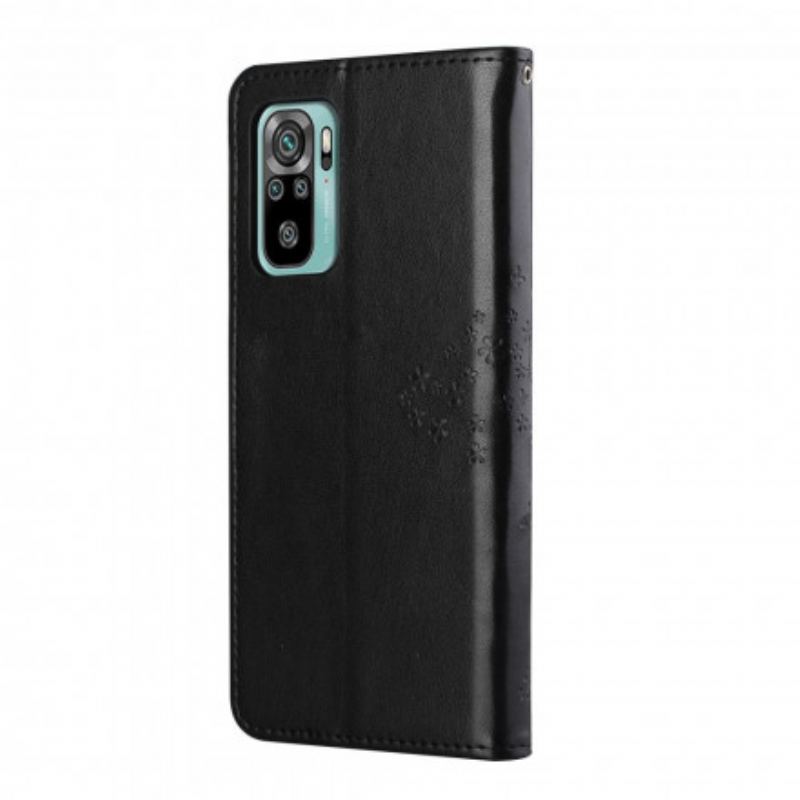 Capa Folio Para Xiaomi Redmi 10 De Cordão Tanga E Corujas