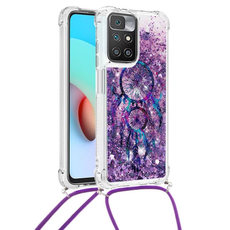 Capa Para Xiaomi Redmi 10 De celular Apanhador De Sonhos Com Cordão De Lantejoulas