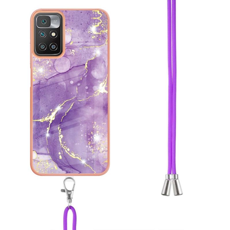 Capa Para Xiaomi Redmi 10 De celular Cordão Design De Mármore