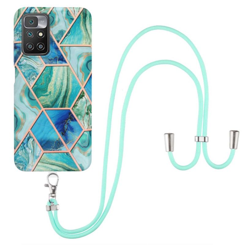 Capa Para Xiaomi Redmi 10 De celular Cordão Estilo Mármore