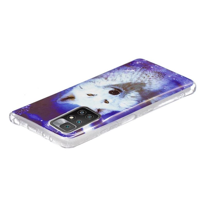 Capa Para Xiaomi Redmi 10 Lobo Fluorescente