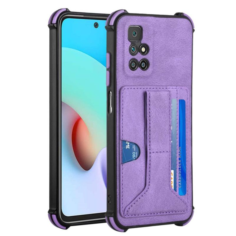 Capa Para Xiaomi Redmi 10 Suporte De Couro E Porta-cartões