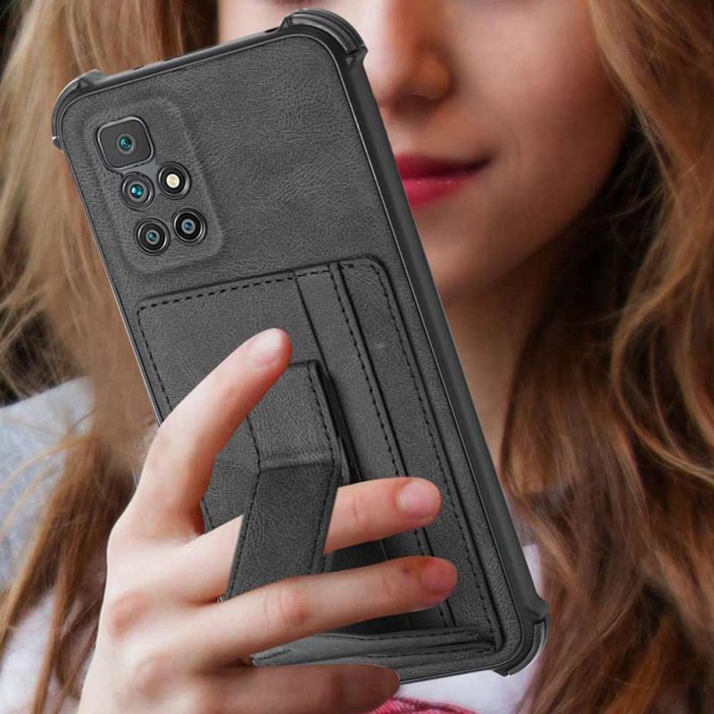 Capa Para Xiaomi Redmi 10 Suporte De Couro E Porta-cartões