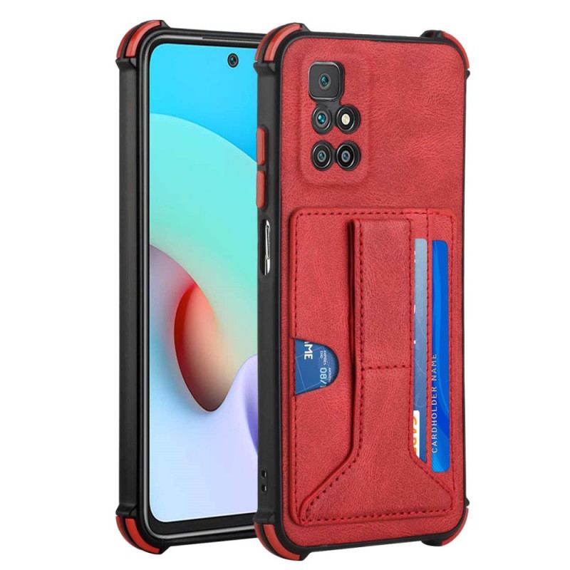 Capa Para Xiaomi Redmi 10 Suporte De Couro E Porta-cartões