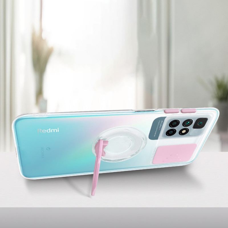 Capa Para Xiaomi Redmi 10 Transparente Com Suporte De Anel