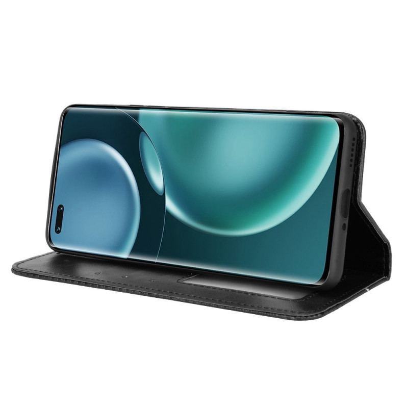 Capa De Celular Para Honor Magic 4 Pro Flip Estilo De Couro Estilizado
