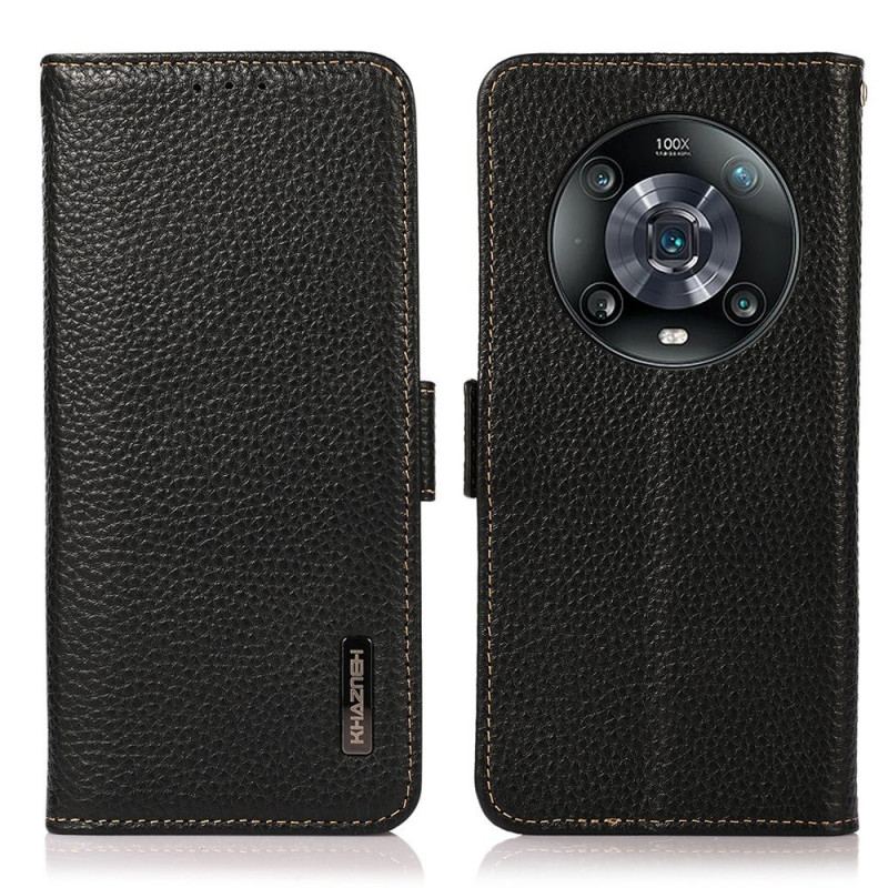 Capa De Couro Para Honor Magic 4 Pro Couro De Lichia Khazneh Rfid