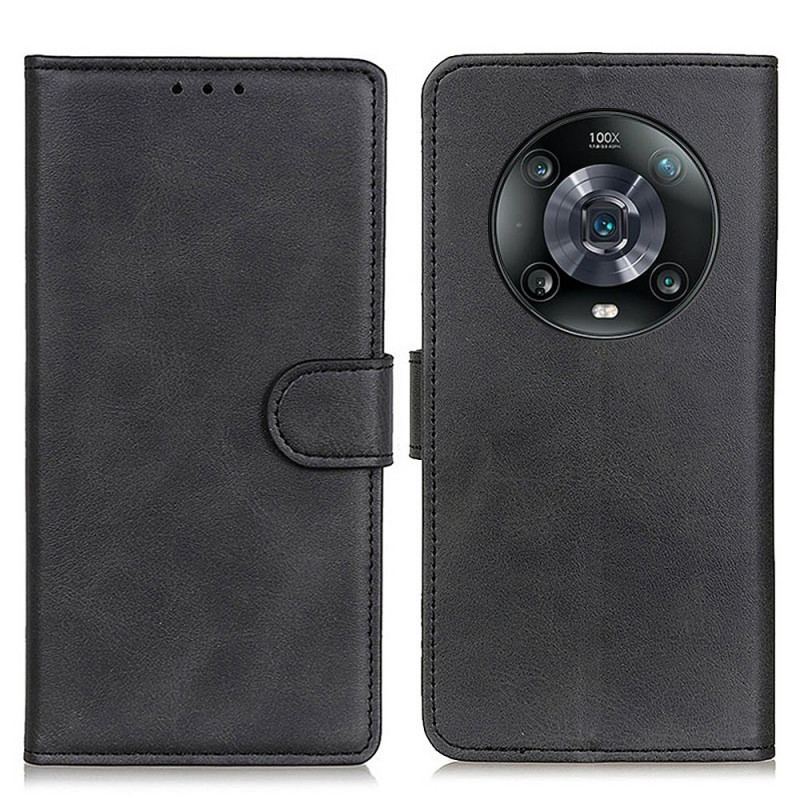 Capa Flip Para Honor Magic 4 Pro Couro Sintético Fosco