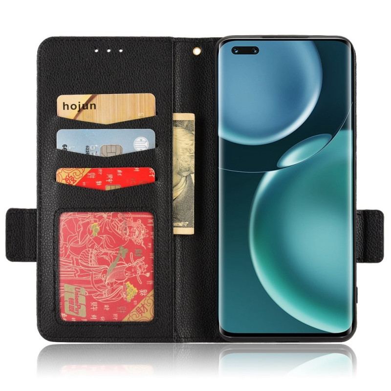 Capa Folio Para Honor Magic 4 Pro Estilo Couro Lichia