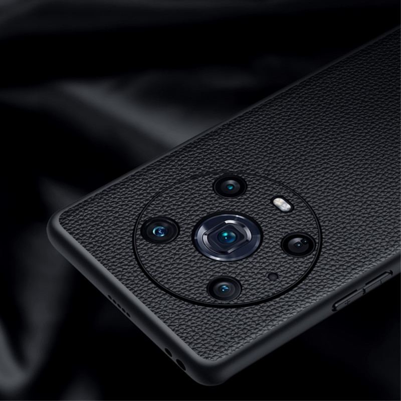 Capa Para Honor Magic 4 Pro Couro Lichia Genuíno