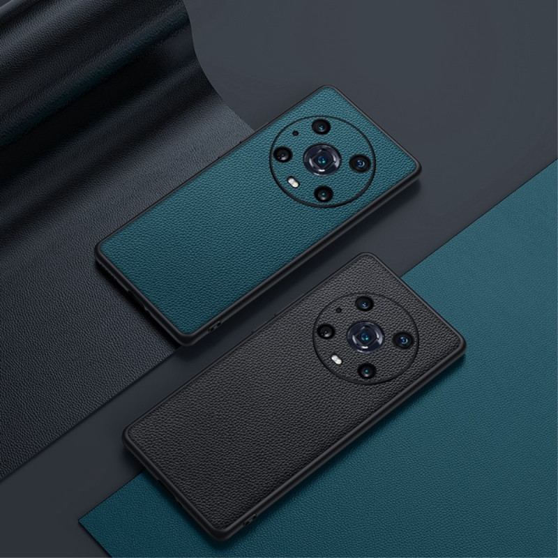 Capa Para Honor Magic 4 Pro Couro Lichia Genuíno