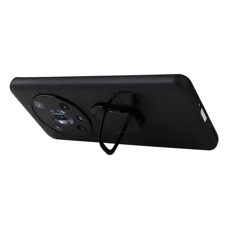 Capa Para Honor Magic 4 Pro Estilo Crocodilo Com Suporte De Anel