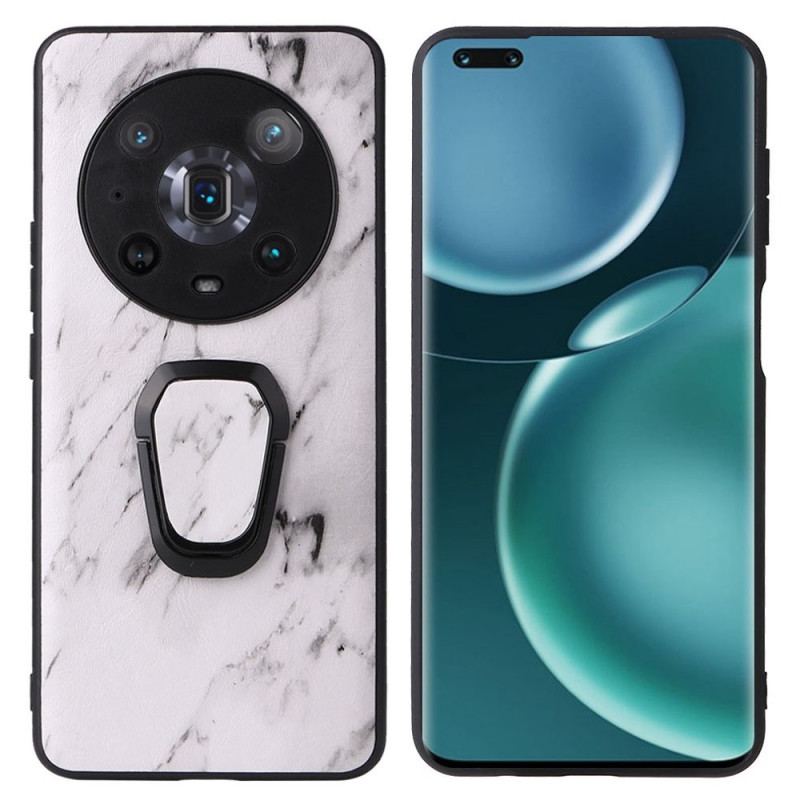 Capa Para Honor Magic 4 Pro Estilo Mármore Com Suporte De Anel
