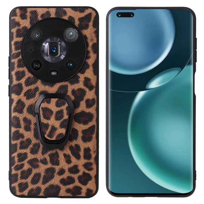Capa Para Honor Magic 4 Pro Leopard Com Anel De Suporte
