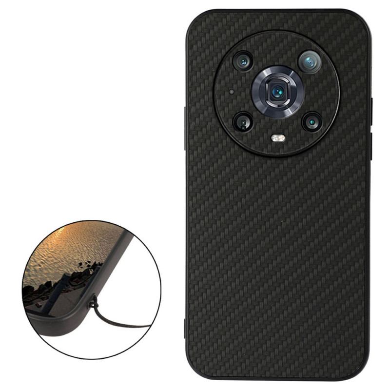 Capa Para Honor Magic 4 Pro Textura De Fibra De Carbono