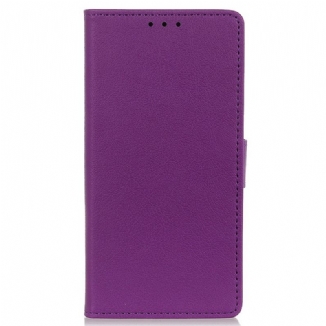 Capa Flip Para Honor 50 Lite Efeito Couro Brilhante Simples