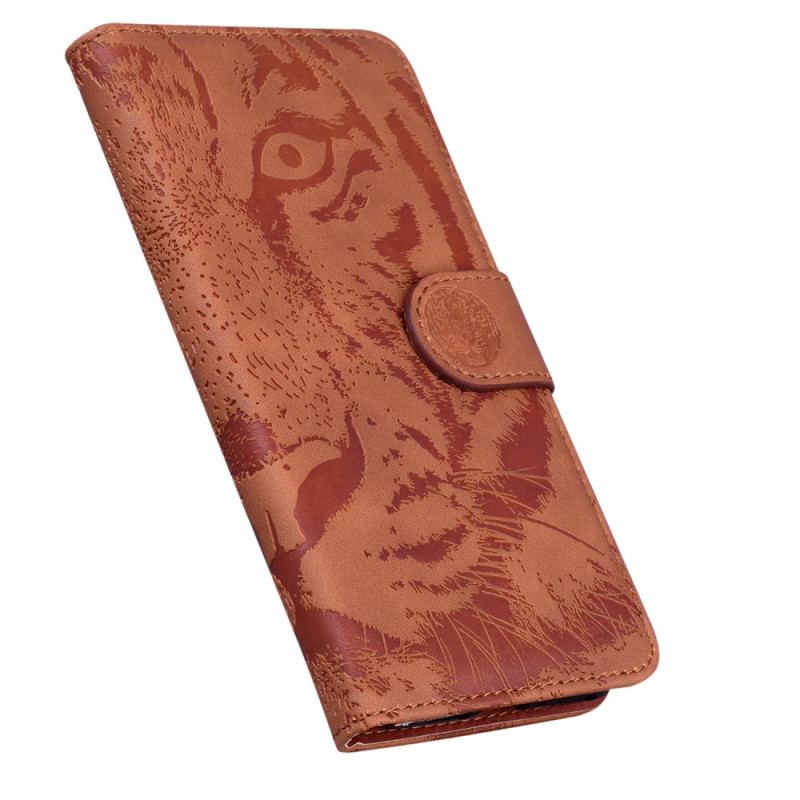 Capa Flip Para Honor 50 Lite Estampa Cara De Tigre