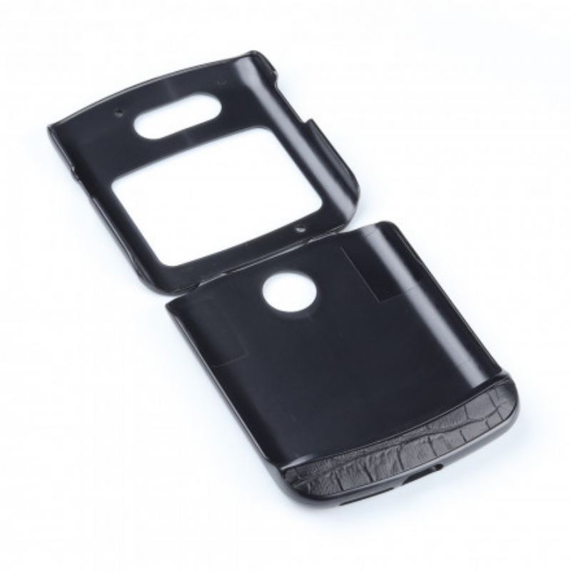 Capa Para Motorola Razr 5G Couro De Crocodilo Genuíno