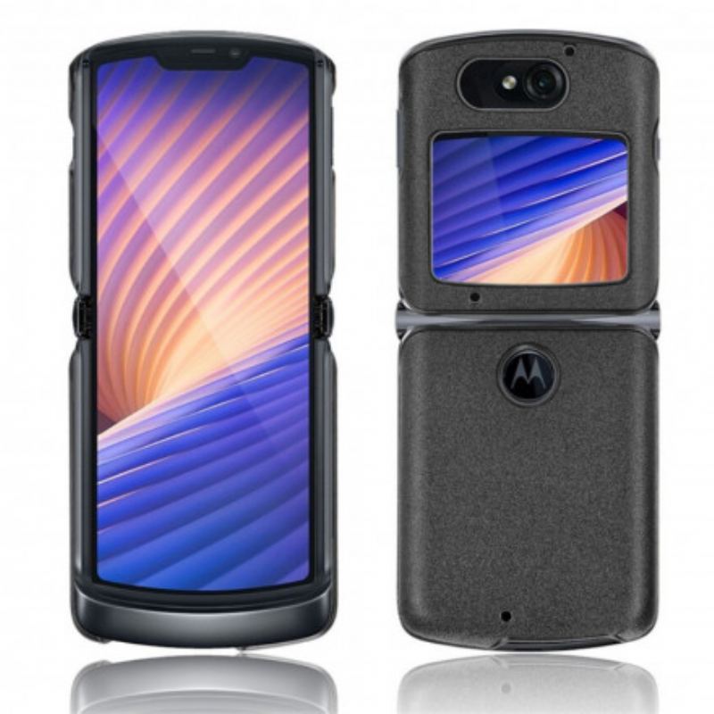 Capa Para Motorola Razr 5G Couro Sintético Lixado