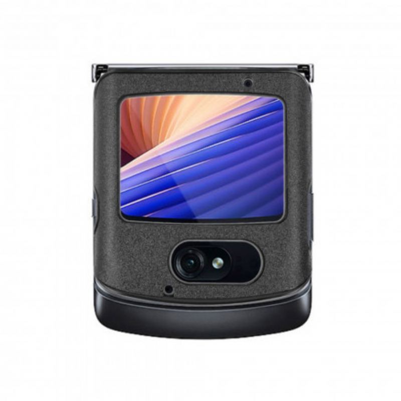 Capa Para Motorola Razr 5G Couro Sintético Lixado