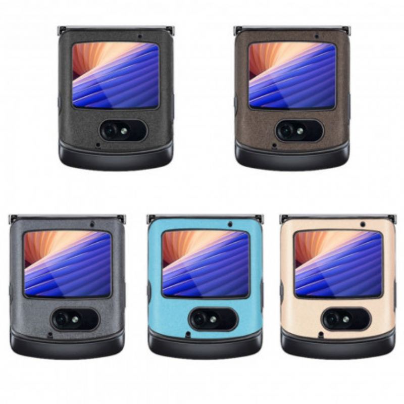Capa Para Motorola Razr 5G Couro Sintético Lixado