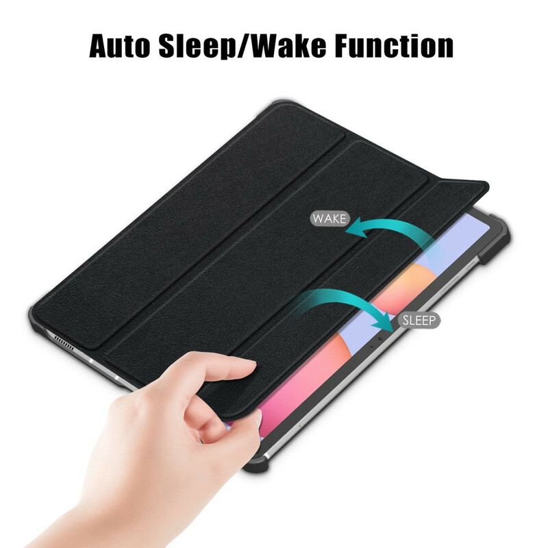 Capa De Celular Para Samsung Galaxy Tab S7 FE Dobra Tripla Reforçada
