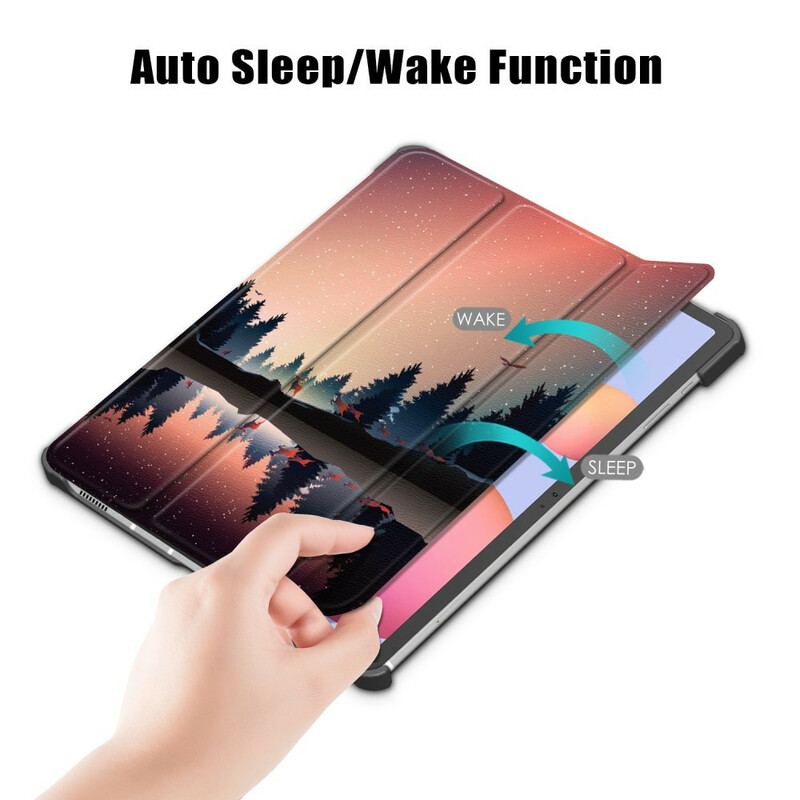 Capa De Celular Para Samsung Galaxy Tab S7 FE Floresta Reforçada